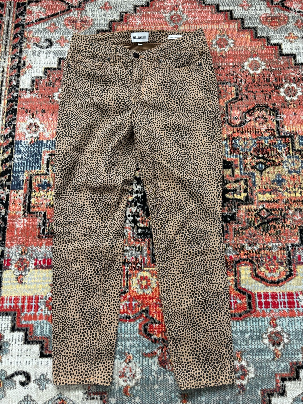 William Rast Leopard-Print Skinny Jeans in Tan and Black